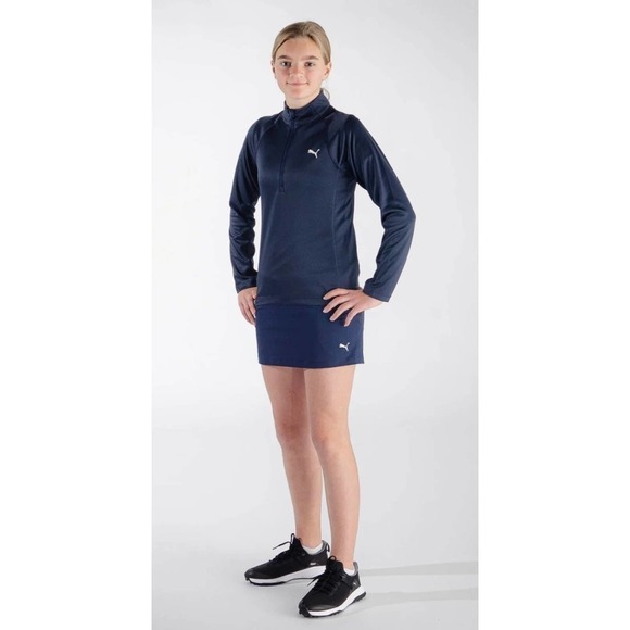 Puma Girls Small Drycell 1/4 Zip Golf Top Blue NWT - Picture 12 of 12